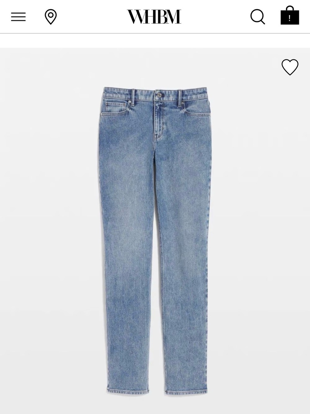 White House Black Market Women's Light Blue Mid Rise Slim Straight Jeans Size 12 - Picture 8 of 9
